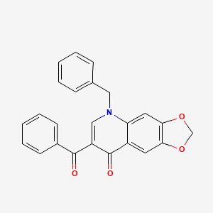 molecular formula C24H17NO4 B2505662 7-苯甲酰基-5-苄基-2H,5H,8H-[1,3]二氧杂环[4,5-g]喹啉-8-酮 CAS No. 902623-38-5