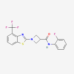 N-(2-fluorophenyl)-1-(4-(trifluoromethyl)benzo[d]thiazol-2-yl)azetidine-3-carboxamide