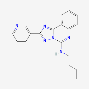 molecular formula C18H18N6 B2505678 N-butyl-2-pyridin-3-yl[1,2,4]triazolo[1,5-c]quinazolin-5-amine CAS No. 902908-85-4