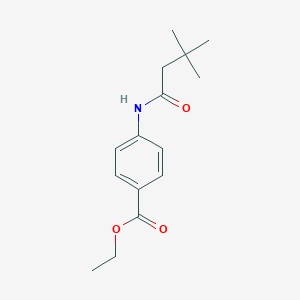 molecular formula C15H21NO3 B250569 Ethyl 4-[(3,3-dimethylbutanoyl)amino]benzoate 