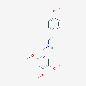 molecular formula C19H25NO4 B250570 2-(4-methoxyphenyl)-N-(2,4,5-trimethoxybenzyl)ethanamine 