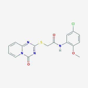 N-(5-chloro-2-methoxyphenyl)-2-(4-oxopyrido[1,2-a][1,3,5]triazin-2-yl)sulfanylacetamide