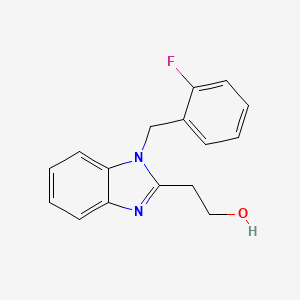 molecular formula C16H15FN2O B2505722 2-(1-(2-fluorobenzyl)-1H-benzo[d]imidazol-2-yl)ethanol CAS No. 923196-41-2