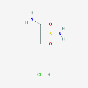 molecular formula C5H13ClN2O2S B2505724 1-(Aminomethyl)cyclobutane-1-sulfonamide hydrochloride CAS No. 2126162-91-0