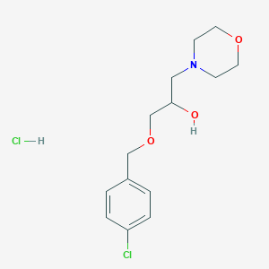 molecular formula C14H21Cl2NO3 B2505728 1-((4-Chlorobenzyl)oxy)-3-morpholinopropan-2-ol hydrochloride CAS No. 465536-48-5