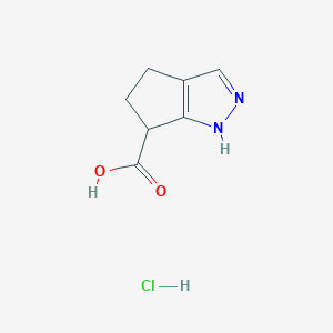 molecular formula C7H9ClN2O2 B2505731 1,4,5,6-四氢环戊[c]吡唑-6-羧酸盐酸盐 CAS No. 2138043-59-9