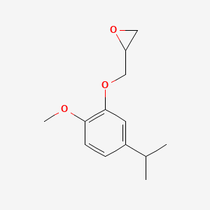 molecular formula C13H18O3 B2505734 2-[(2-Methoxy-5-propan-2-ylphenoxy)methyl]oxirane CAS No. 2411252-53-2