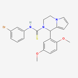 molecular formula C22H22BrN3O2S B2505736 N-(3-溴苯基)-1-(2,5-二甲氧基苯基)-3,4-二氢吡咯并[1,2-a]吡嗪-2(1H)-硫代氨基甲酰胺 CAS No. 393831-21-5
