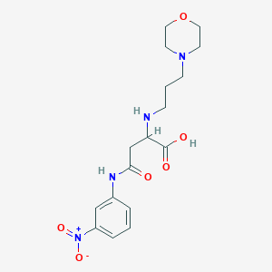 molecular formula C17H24N4O6 B2505751 2-((3-吗啉丙基)氨基)-4-((3-硝基苯基)氨基)-4-氧代丁酸 CAS No. 1026687-51-3