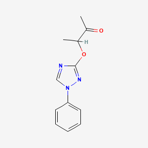 molecular formula C12H13N3O2 B2505752 3-[(1-phenyl-1H-1,2,4-triazol-3-yl)oxy]-2-butanone CAS No. 320416-25-9