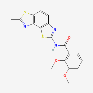 molecular formula C18H15N3O3S2 B2505755 2,3-dimetoxi-N-(7-metilbenzo[1,2-d:3,4-d’]bis(tiazol)-2-il)benzamida CAS No. 903355-40-8