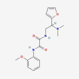 molecular formula C17H21N3O4 B2505776 N1-(2-(dimethylamino)-2-(furan-2-yl)ethyl)-N2-(2-methoxyphenyl)oxalamide CAS No. 899955-12-5