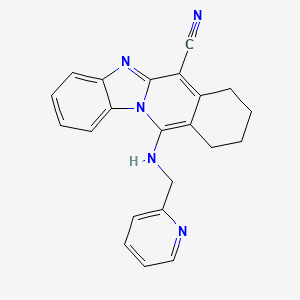 11-[(Pyridin-2-ylmethyl)amino]-7,8,9,10-tetrahydrobenzimidazo[1,2-b]isoquinoline-6-carbonitrile