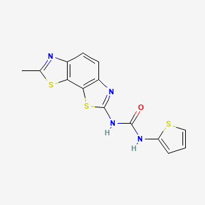 molecular formula C14H10N4OS3 B2505790 1-(7-Methylbenzo[1,2-d:4,3-d']bis(thiazole)-2-yl)-3-(thiophen-2-yl)urea CAS No. 1286717-61-0