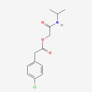 molecular formula C13H16ClNO3 B2505796 2-(Isopropylamino)-2-oxoethyl 2-(4-chlorophenyl)acetate CAS No. 1794741-48-2