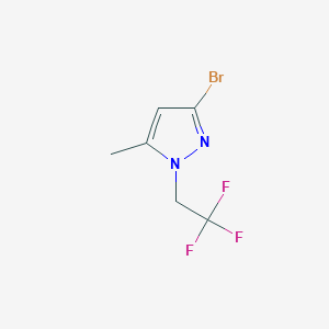 molecular formula C6H6BrF3N2 B2505798 3-溴-5-甲基-1-(2,2,2-三氟乙基)吡唑 CAS No. 1354704-62-3