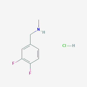 molecular formula C8H10ClF2N B2505812 1-(3,4-Difluorophenyl)-N-methylmethanamine HCl CAS No. 381236-46-0