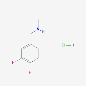 molecular formula C8H10ClF2N B2505812 Chlorhydrate de 1-(3,4-difluorophényl)-N-méthylméthanamine CAS No. 381236-46-0