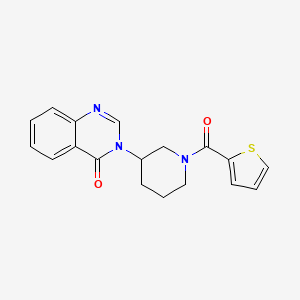 molecular formula C18H17N3O2S B2505827 3-(1-(thiophene-2-carbonyl)piperidin-3-yl)quinazolin-4(3H)-one CAS No. 2034422-63-2