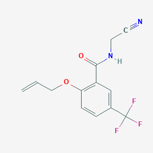 molecular formula C13H11F3N2O2 B2505829 N-(Cyanomethyl)-2-prop-2-enoxy-5-(trifluoromethyl)benzamide CAS No. 1385464-02-7