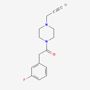 2-(3-Fluorophenyl)-1-(4-prop-2-ynylpiperazin-1-yl)ethanone