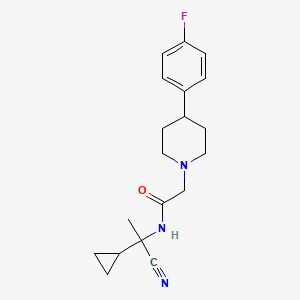 molecular formula C19H24FN3O B2505843 N-(1-cyano-1-cyclopropylethyl)-2-[4-(4-fluorophenyl)piperidin-1-yl]acetamide CAS No. 1424180-89-1