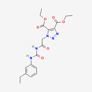 diethyl 1-[2-({[(3-ethylphenyl)amino]carbonyl}amino)-2-oxoethyl]-1H-1,2,3-triazole-4,5-dicarboxylate
