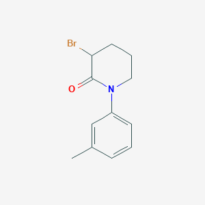 molecular formula C12H14BrNO B2505861 3-Bromo-1-(3-methylphenyl)piperidin-2-one CAS No. 1342739-36-9