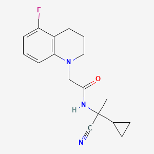 molecular formula C17H20FN3O B2505867 N-(1-Cyano-1-cyclopropylethyl)-2-(5-fluoro-3,4-dihydro-2H-quinolin-1-YL)acetamide CAS No. 1436101-88-0