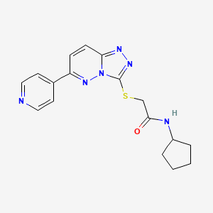 N-cyclopentyl-2-[(6-pyridin-4-yl[1,2,4]triazolo[4,3-b]pyridazin-3-yl)thio]acetamide