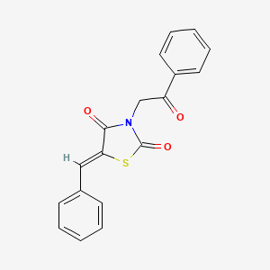 B2505877 (Z)-5-benzylidene-3-(2-oxo-2-phenylethyl)thiazolidine-2,4-dione CAS No. 131554-62-6