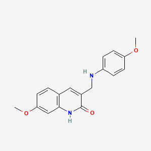7-methoxy-3-{[(4-methoxyphenyl)amino]methyl}quinolin-2(1H)-one