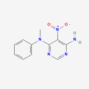 molecular formula C11H11N5O2 B2505880 N-methyl-5-nitro-N-phenylpyrimidine-4,6-diamine CAS No. 450345-64-9