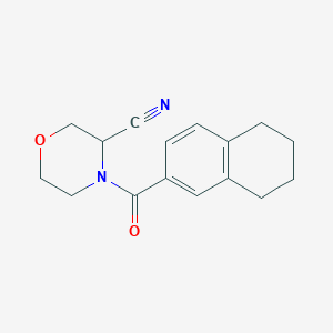 molecular formula C16H18N2O2 B2505882 4-(5,6,7,8-Tetrahydronaphthalene-2-carbonyl)morpholine-3-carbonitrile CAS No. 1427788-86-0