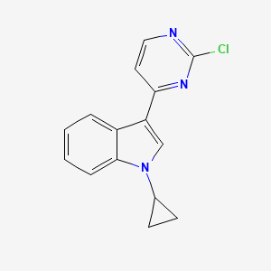 molecular formula C15H12ClN3 B2505885 3-(2-Chloropyrimidin-4-yl)-1-cyclopropyl-1H-indole CAS No. 1899922-76-9