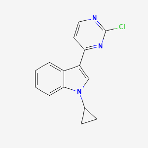 molecular formula C15H12ClN3 B2505885 3-(2-氯嘧啶-4-基)-1-环丙基-1H-吲哚 CAS No. 1899922-76-9