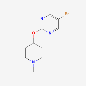 molecular formula C10H14BrN3O B2505886 5-Bromo-2-[(1-methylpiperidin-4-YL)oxy]pyrimidine CAS No. 1274134-13-2