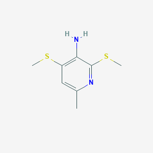 molecular formula C8H12N2S2 B2505887 6-Methyl-2,4-bis-methylsulfanylpyridin-3-ylamine CAS No. 134991-79-0