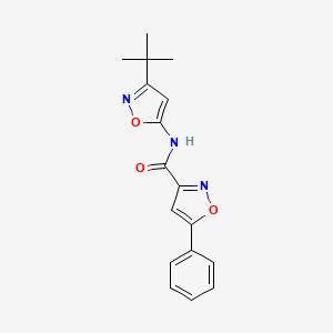 molecular formula C17H17N3O3 B2505889 N-(3-(叔丁基)异恶唑-5-基)-5-苯基异恶唑-3-甲酰胺 CAS No. 1207026-87-6