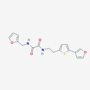 molecular formula C17H16N2O4S B2505894 N1-(呋喃-2-基甲基)-N2-(2-(5-(呋喃-3-基)噻吩-2-基)乙基)草酰胺 CAS No. 2034499-38-0