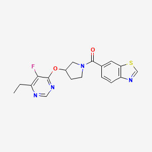 Benzo[d]thiazol-6-yl(3-((6-ethyl-5-fluoropyrimidin-4-yl)oxy)pyrrolidin-1-yl)methanone