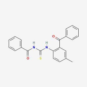 molecular formula C22H18N2O2S B2505903 N-((2-苯甲酰基-4-甲苯基)氨基甲硫酰基)苯甲酰胺 CAS No. 392236-28-1