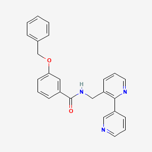 molecular formula C25H21N3O2 B2505911 N-([2,3'-bipyridin]-3-ylmethyl)-3-(benzyloxy)benzamide CAS No. 1903075-38-6