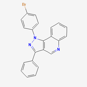 molecular formula C22H14BrN3 B2505912 1-(4-bromophenyl)-3-phenyl-1H-pyrazolo[4,3-c]quinoline CAS No. 901018-02-8