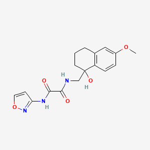 molecular formula C17H19N3O5 B2505913 N1-((1-hydroxy-6-methoxy-1,2,3,4-tetrahydronaphthalen-1-yl)methyl)-N2-(isoxazol-3-yl)oxalamide CAS No. 2034601-37-9