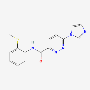 molecular formula C15H13N5OS B2505918 6-(1H-imidazol-1-yl)-N-(2-(methylthio)phenyl)pyridazine-3-carboxamide CAS No. 1396883-46-7