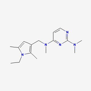 molecular formula C16H25N5 B2505924 N4-[(1-乙基-2,5-二甲基-1H-吡咯-3-基)甲基]-N2,N2,N4-三甲基嘧啶-2,4-二胺 CAS No. 1798023-15-0