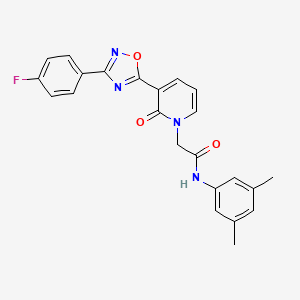 molecular formula C23H19FN4O3 B2505929 N-(3,5-dimethylphenyl)-2-(3-(3-(4-fluorophenyl)-1,2,4-oxadiazol-5-yl)-2-oxopyridin-1(2H)-yl)acetamide CAS No. 1251564-71-2