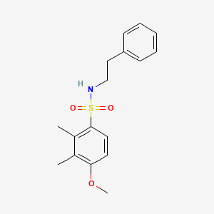 molecular formula C17H21NO3S B2505934 4-methoxy-2,3-dimethyl-N-phenethylbenzenesulfonamide CAS No. 898653-63-9