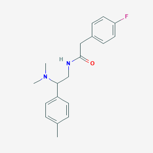 molecular formula C19H23FN2O B2505942 N-(2-(二甲基氨基)-2-(对甲苯基)乙基)-2-(4-氟苯基)乙酰胺 CAS No. 899975-29-2